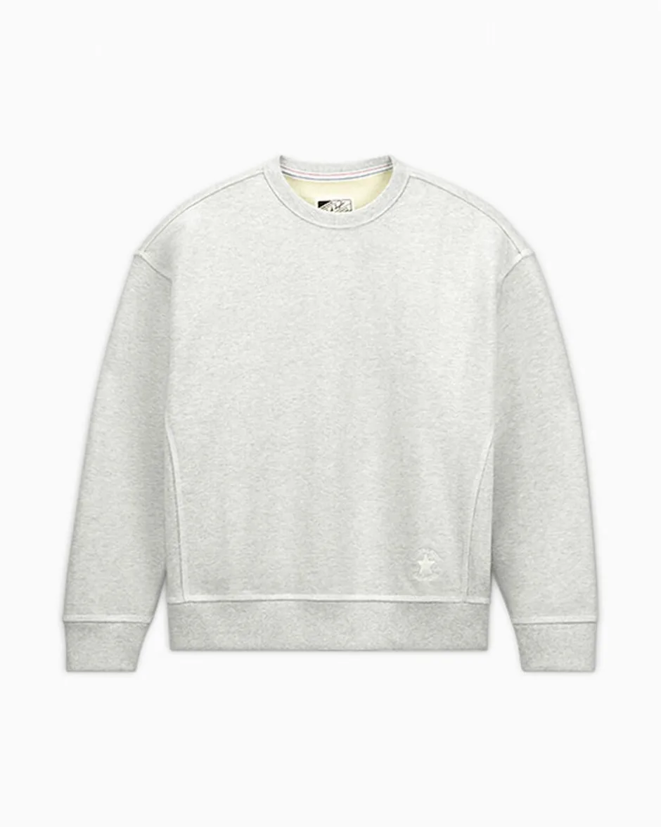 Converse Maglie E T-Shirt|Giacche E Felpe<Gold Standard Crew Sweatshirt Grigio melange chiaro