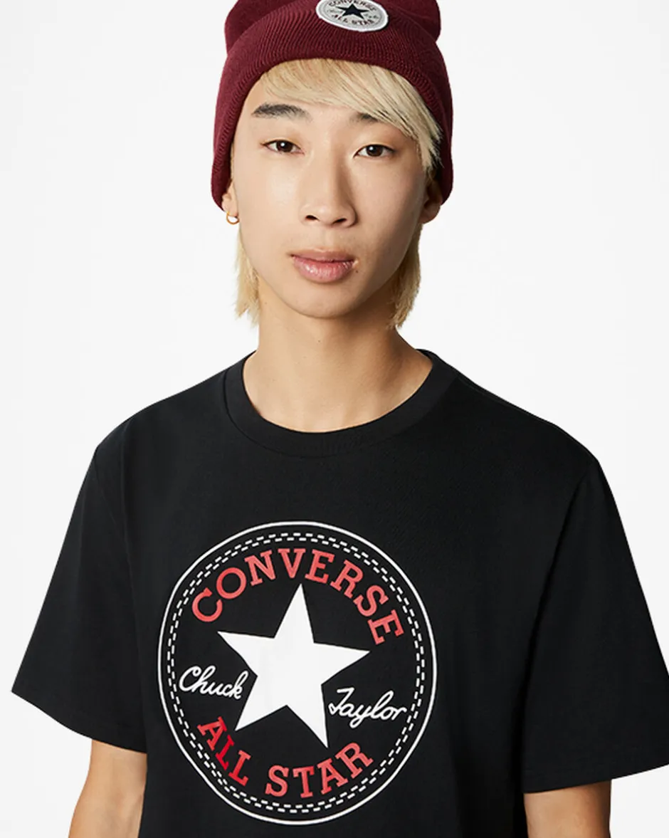 Converse Maglie E T-Shirt<Go-To All Star Patch Standard Fit T-Shirt Nero Converse