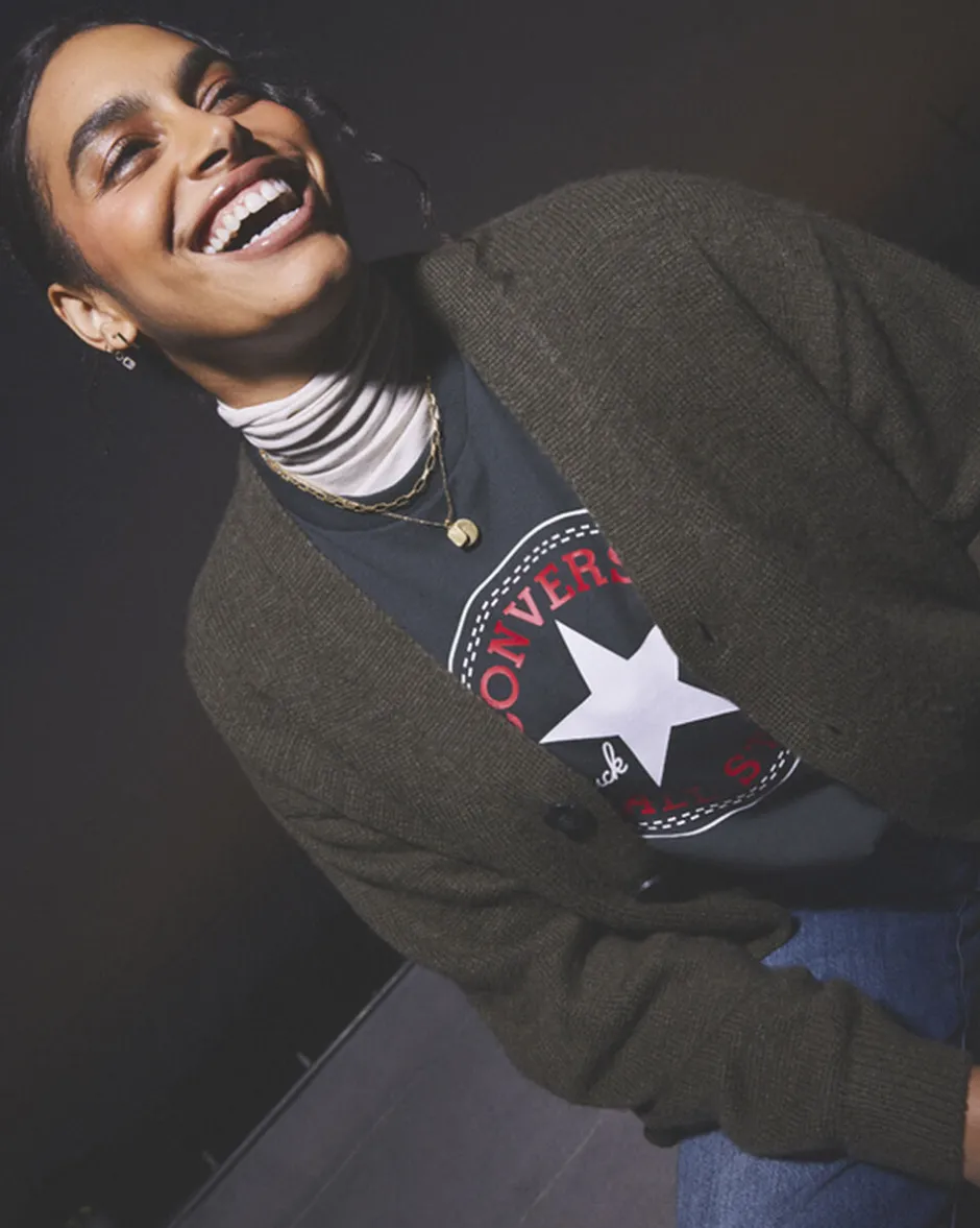 Converse Maglie E T-Shirt<Go-To All Star Patch Standard Fit T-Shirt Nero Converse