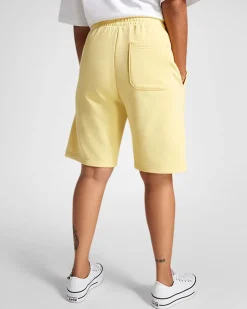 Converse Pantaloni E Shorts<Go-To Embroidered Star Chevron Standard Fit Fleece Short Bianco burro