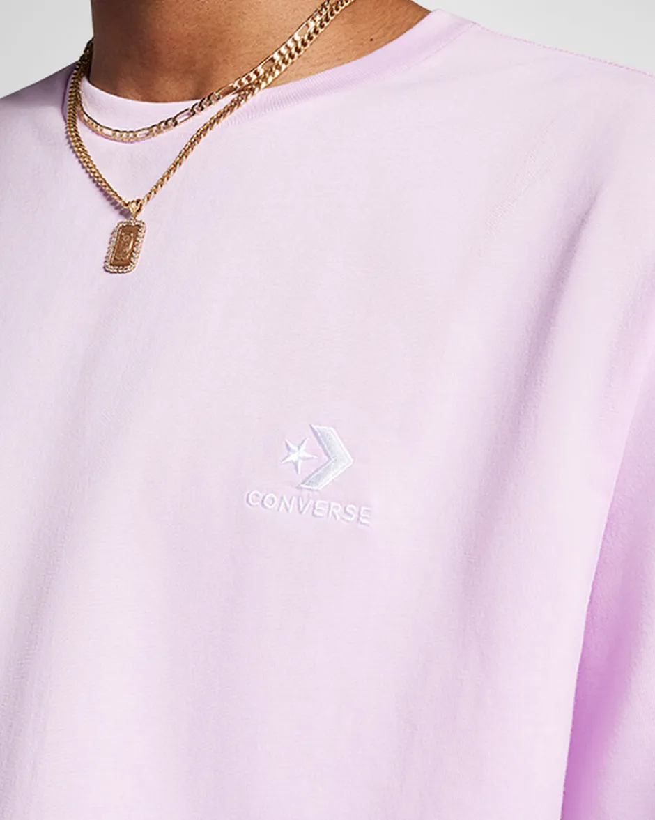 Converse Maglie E T-Shirt<Go-To Embroidered Star Chevron Standard Fit T-Shirt Lilla polvere di stelle