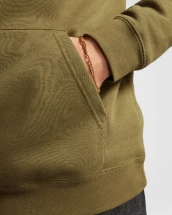 Converse Maglie E T-Shirt|Giacche E Felpe<Go-To Embroidered Star Chevron Standard Fit Fleece Hoodie Verde oliva vivace