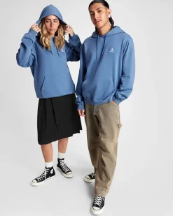 Converse Giacche E Felpe|Maglie E T-Shirt<Go-To Embroidered Star Chevron Standard Fit Fleece Hoodie Lakeside Blue