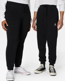Converse Pantaloni E Shorts<Go-To Embroidered Star Chevron Standard Fit Fleece Sweatpant Nero