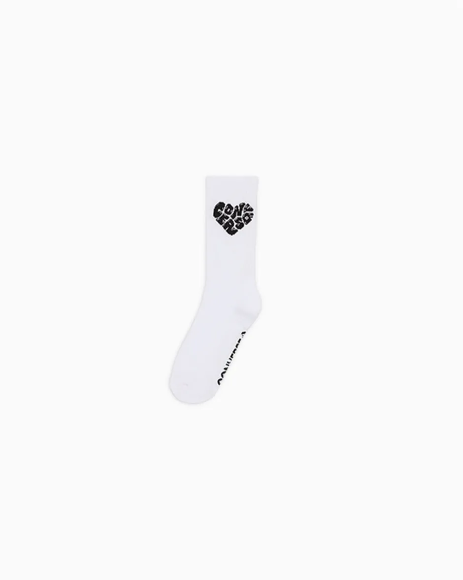 Converse Tutti Gli Accessori|Tutti Gli Accessori<Heart Logo Crew Socks Bianco Converse