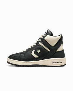 Converse Modelli Alti|Basketball<Weapon Leather Nero/Avorio naturale/Nero