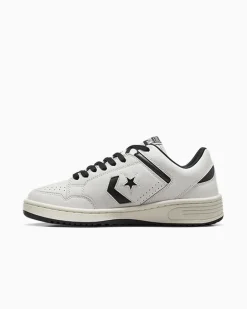 Converse Modelli Bassi|Modelli Bassi<Weapon Leather Bianco vintage/Nero