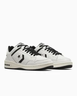 Converse Modelli Bassi|Modelli Bassi<Weapon Leather Bianco vintage/Nero