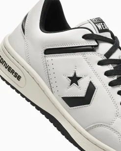 Converse Modelli Bassi|Modelli Bassi<Weapon Leather Bianco vintage/Nero