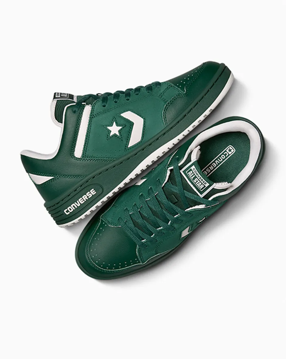 Converse Modelli Bassi|Modelli Bassi<Weapon Leather Verde invidia/Egret/Egret