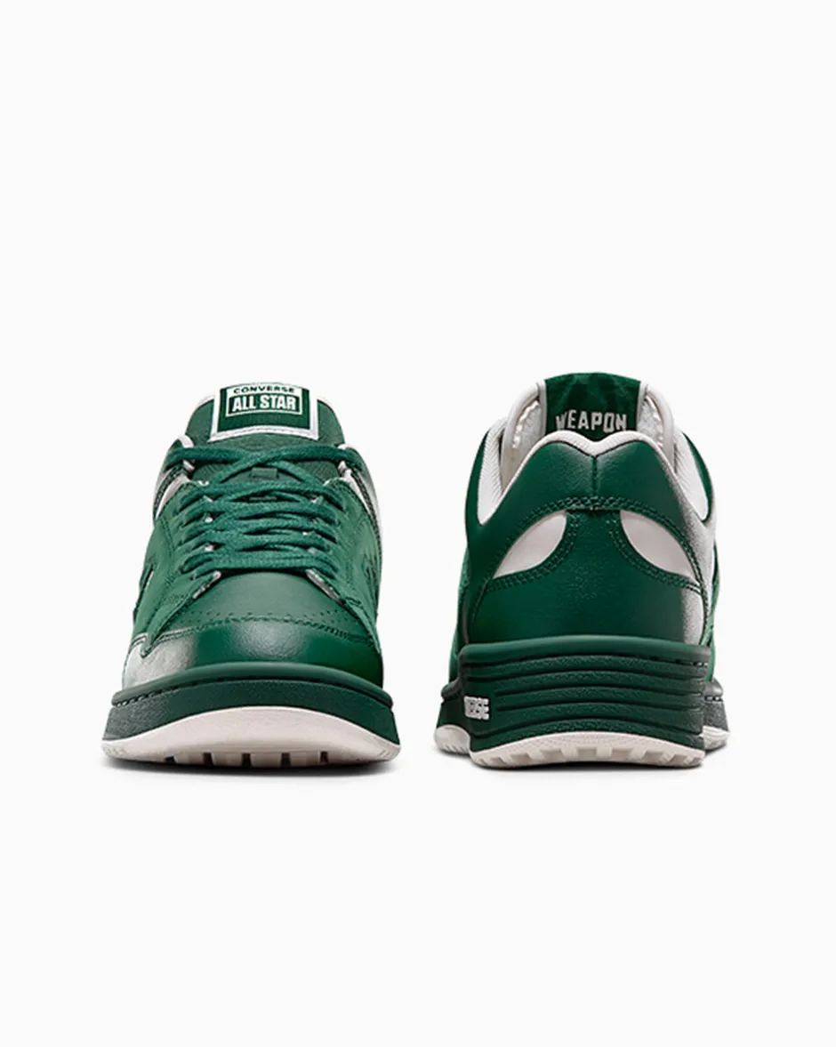 Converse Modelli Bassi|Modelli Bassi<Weapon Leather Verde invidia/Egret/Egret
