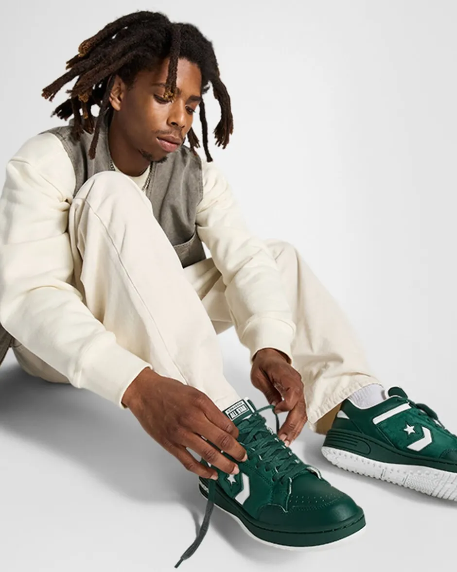 Converse Modelli Bassi|Modelli Bassi<Weapon Leather Verde invidia/Egret/Egret