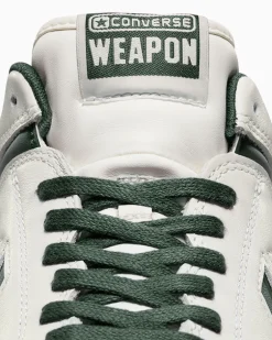 Converse Modelli Bassi<Weapon Leather Verde invidia/Bianco vintage