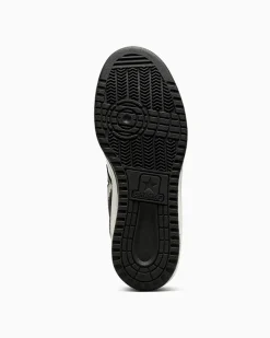 Converse Modelli Bassi<Weapon Leather Nero/Egret/Bianco vintage