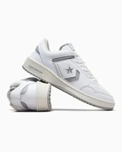 Converse Modelli Bassi|Modelli Bassi<Weapon Leather Bianco/Zona grigia/Bianco vintage