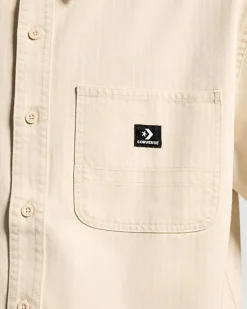 Converse Maglie E T-Shirt<Woven Short Sleeve Shirt Duna morbida