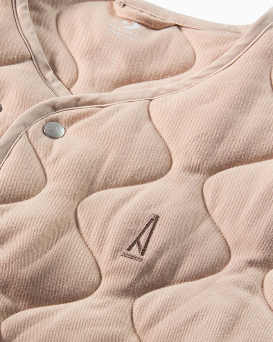 Converse Giacche E Felpe|Maglie E T-Shirt<x A Ma Manière Malden Liner Jacket Fossil Stone