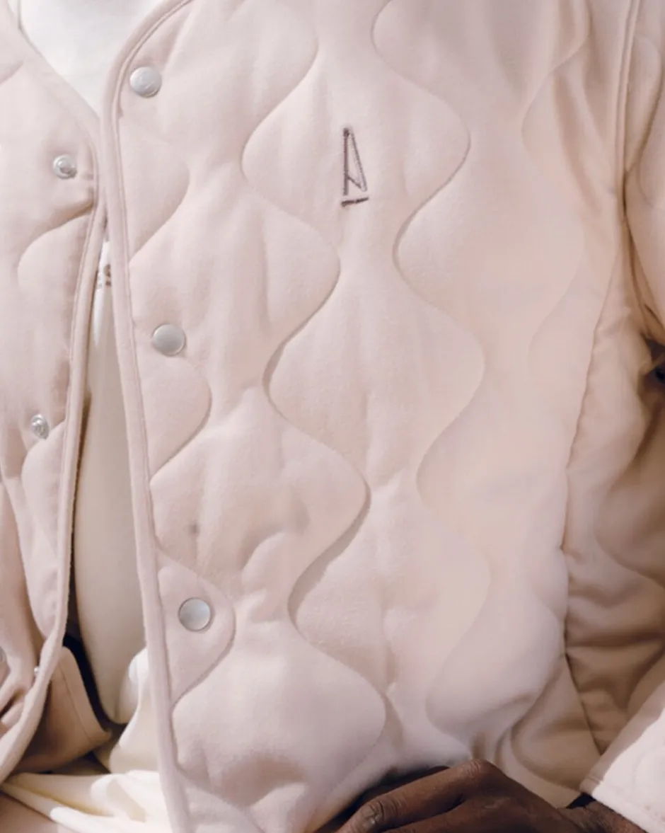 Converse Giacche E Felpe|Maglie E T-Shirt<x A Ma Manière Malden Liner Jacket Fossil Stone