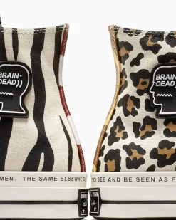 Converse Modelli Alti<x Brain Dead Chuck 70 Egret/Nero/Multi