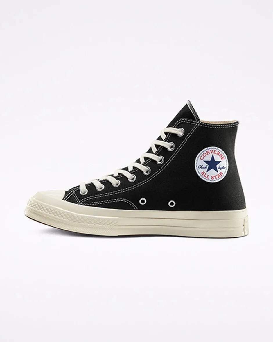 Converse Modelli Alti|Modelli Alti<x Comme des Garçons PLAY Chuck 70 Nero/Bianco/High Risk Red