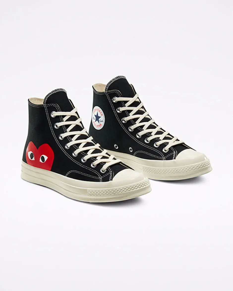 Converse Modelli Alti|Modelli Alti<x Comme des Garçons PLAY Chuck 70 Nero/Bianco/High Risk Red