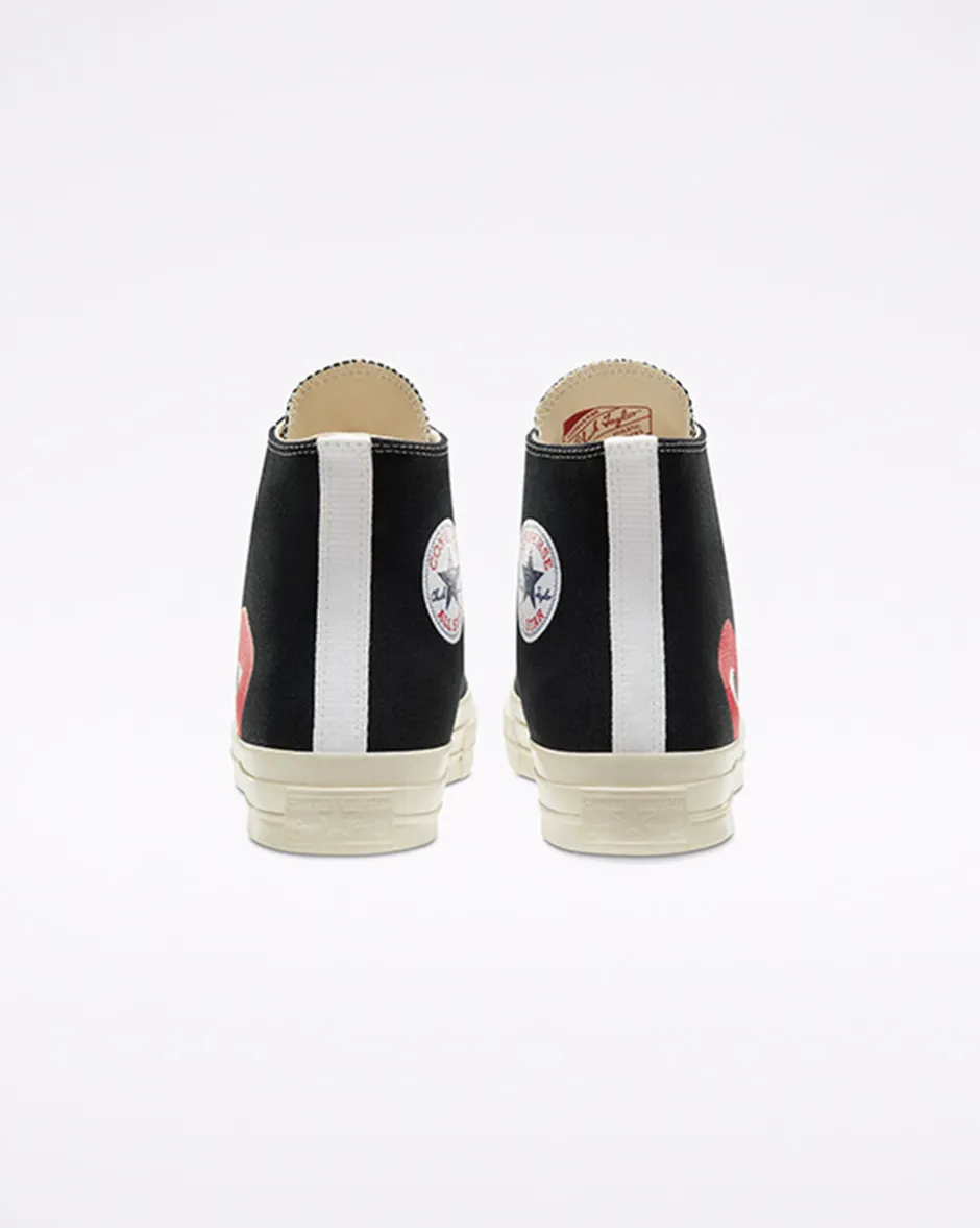 Converse Modelli Alti|Modelli Alti<x Comme des Garçons PLAY Chuck 70 Nero/Bianco/High Risk Red