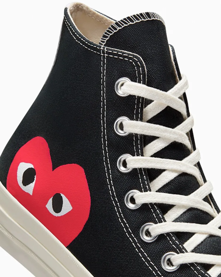 Converse Modelli Alti|Modelli Alti<x Comme des Garçons PLAY Chuck 70 Nero/Bianco/High Risk Red