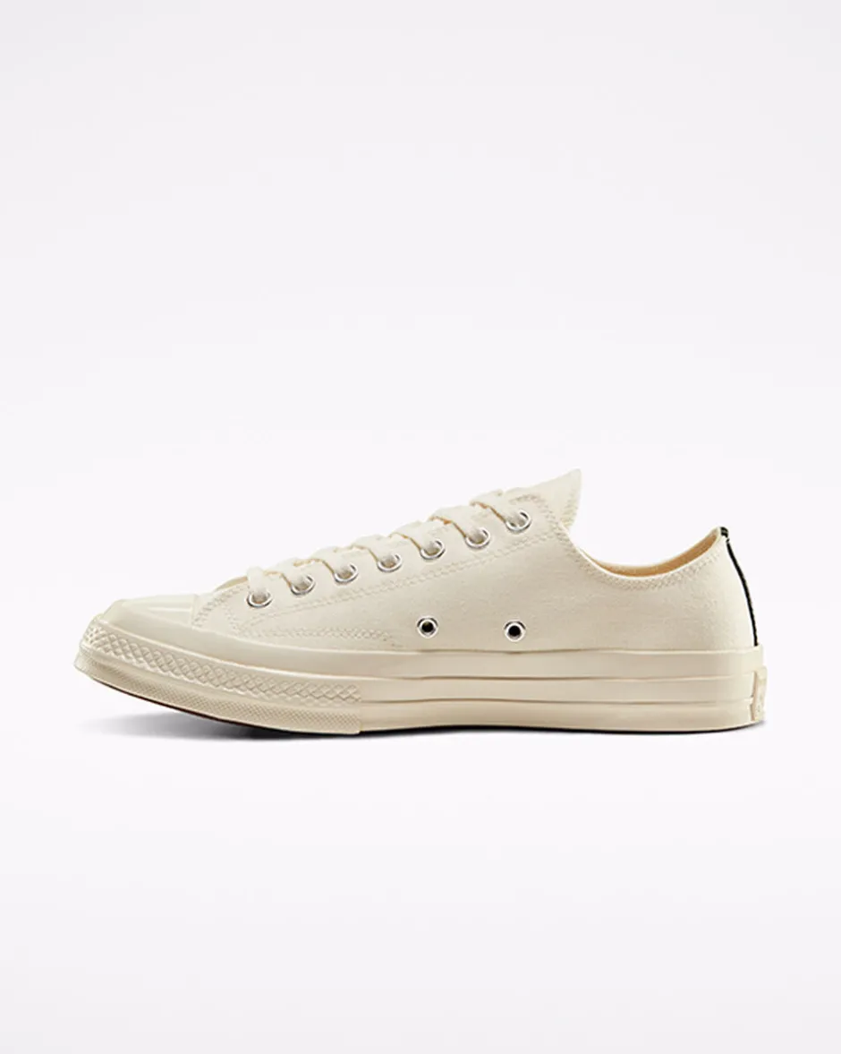 Converse Modelli Bassi|Modelli Bassi<x Comme des Garçons PLAY Chuck 70 Bianco latte/Bianco/High Risk Red