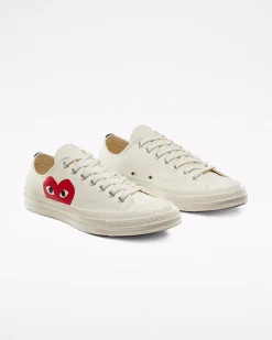 Converse Modelli Bassi|Modelli Bassi<x Comme des Garçons PLAY Chuck 70 Bianco latte/Bianco/High Risk Red