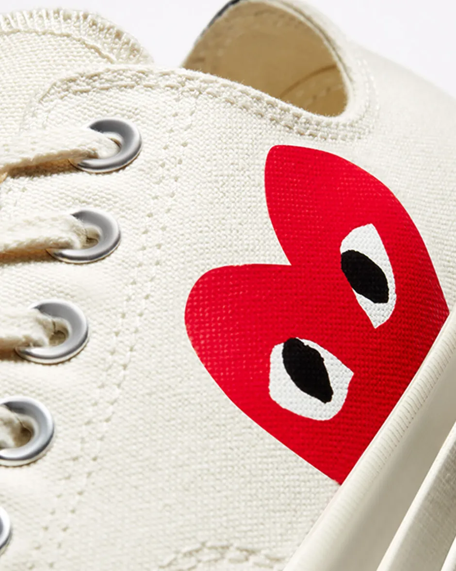 Converse Modelli Bassi|Modelli Bassi<x Comme des Garçons PLAY Chuck 70 Bianco latte/Bianco/High Risk Red