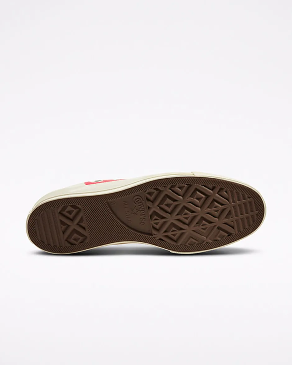 Converse Modelli Bassi|Modelli Bassi<x Comme des Garçons PLAY Chuck 70 Bianco latte/Bianco/High Risk Red