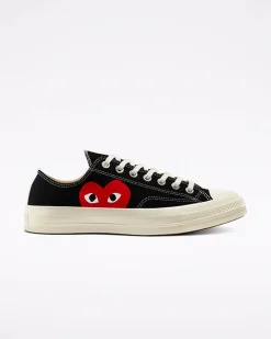 Converse Modelli Bassi|Modelli Bassi<x Comme des Garçons PLAY Chuck 70 Nero/Bianco/High Risk Red