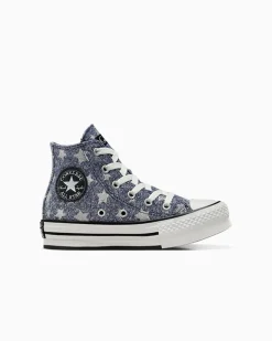 Converse Bambini (Età 4-8 Anni)|Guida Alle Misure Per Bambini<x Coraline Chuck Taylor All Star EVA Lift Platform Mirtilli freschi/Nero