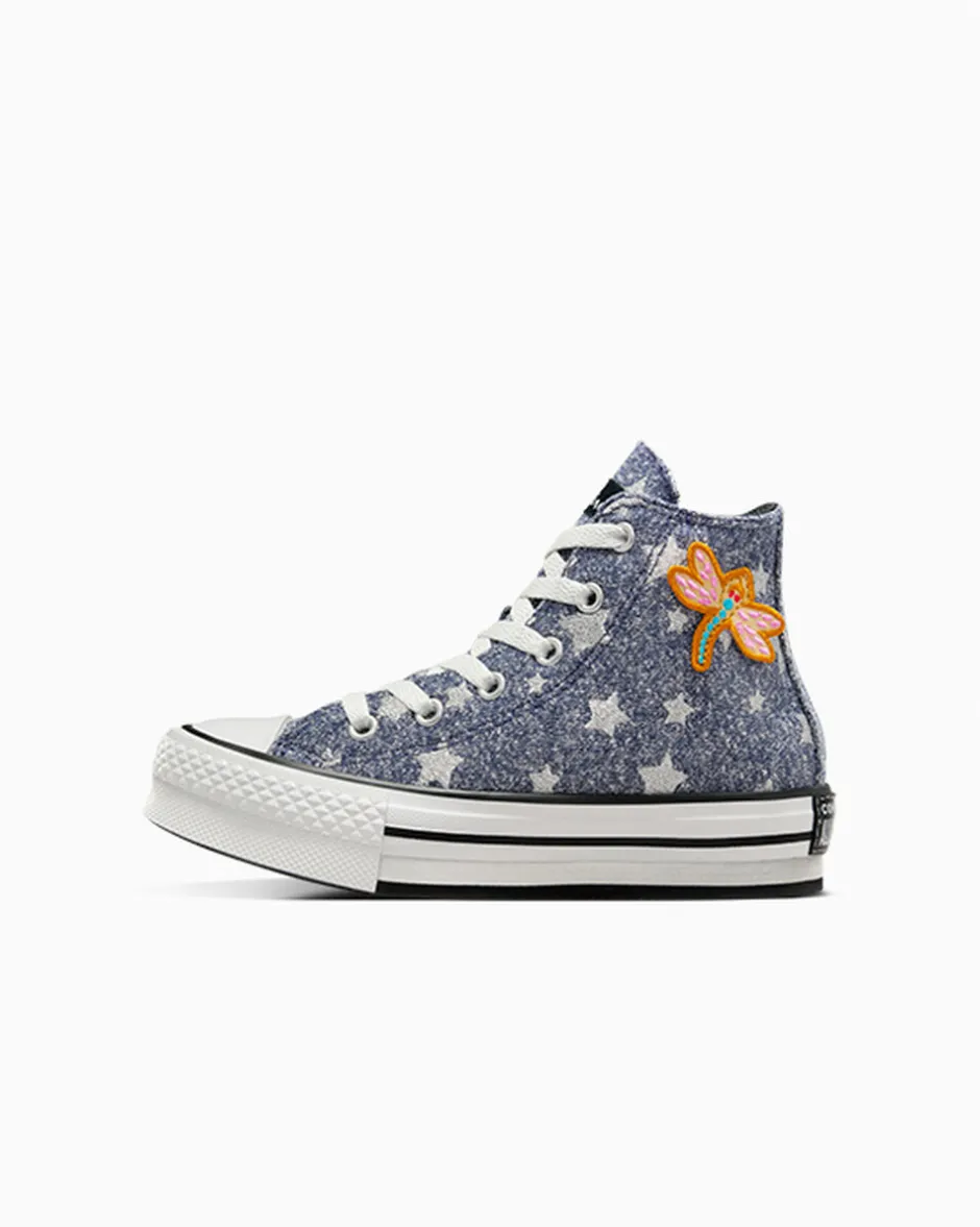 Converse Bambini (Età 4-8 Anni)|Guida Alle Misure Per Bambini<x Coraline Chuck Taylor All Star EVA Lift Platform Mirtilli freschi/Nero