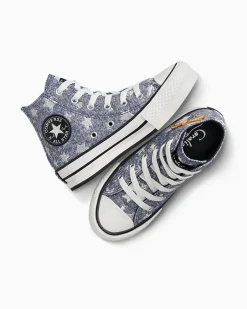 Converse Bambini (Età 4-8 Anni)|Guida Alle Misure Per Bambini<x Coraline Chuck Taylor All Star EVA Lift Platform Mirtilli freschi/Nero