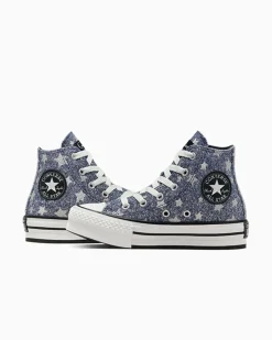 Converse Bambini (Età 4-8 Anni)|Guida Alle Misure Per Bambini<x Coraline Chuck Taylor All Star EVA Lift Platform Mirtilli freschi/Nero