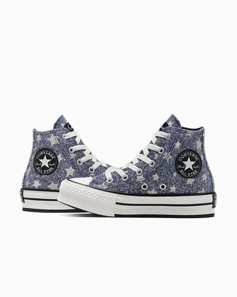 Converse Bambini (Età 4-8 Anni)|Guida Alle Misure Per Bambini<x Coraline Chuck Taylor All Star EVA Lift Platform Mirtilli freschi/Nero