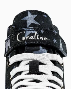 Converse Bambini (Età 4-8 Anni)|Guida Alle Misure Per Bambini<x Coraline Chuck Taylor All Star Easy On Nero/Rosa loto/Thunder Glaze