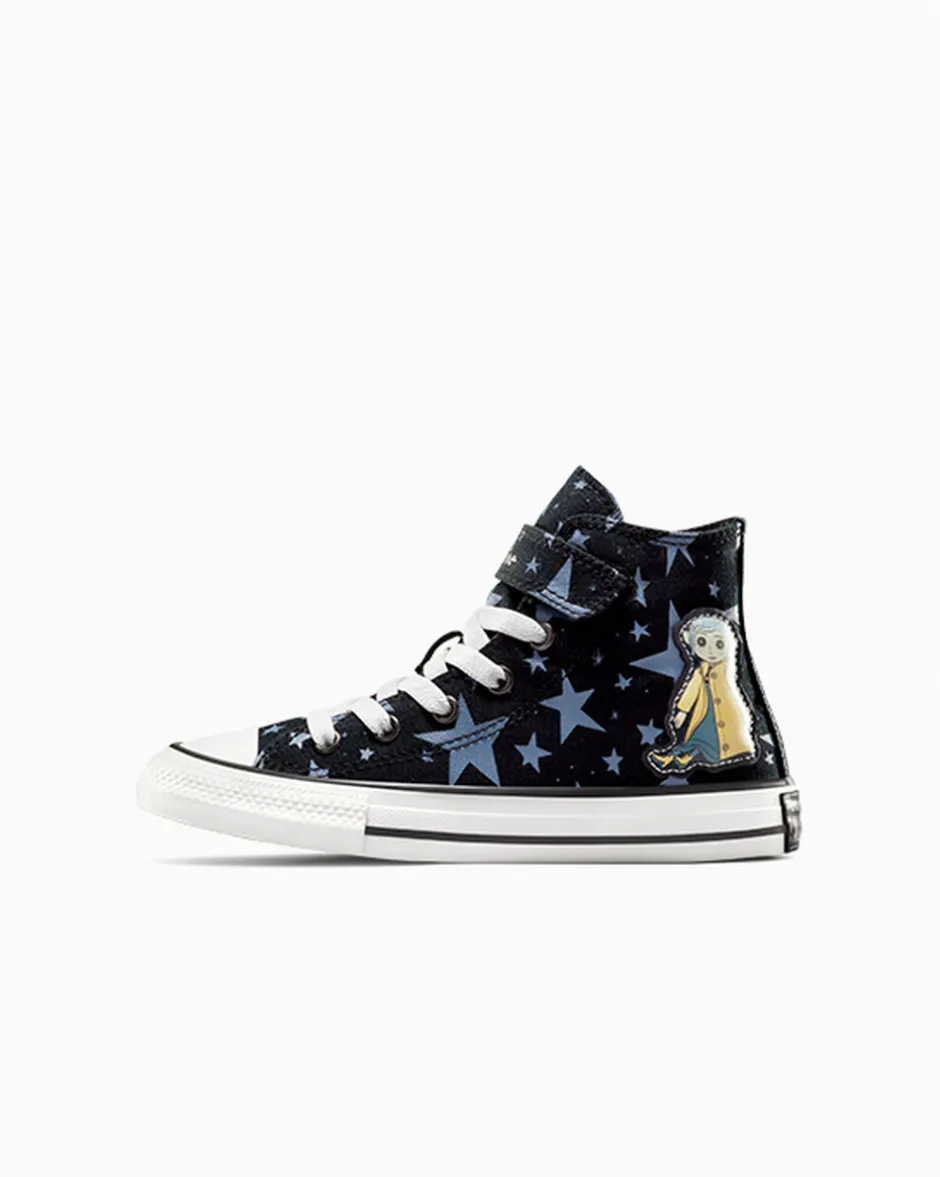 Converse Bambini (Età 4-8 Anni)|Guida Alle Misure Per Bambini<x Coraline Chuck Taylor All Star Easy On Nero/Rosa loto/Thunder Glaze
