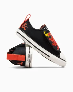 Converse Modelli Bassi|Facile Da Indossare E Togliere<x Dungeons & Dragons Chuck Taylor All Star One Strap Nero/Rosso/Bianco