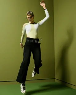 Converse Maglie E T-Shirt<x Feng Chen Wang Top Giallo lime chiaro/Bianco