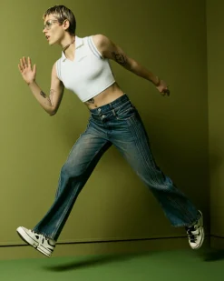 Converse Maglie E T-Shirt<x Feng Chen Wang Polo Bianco/Ghiaccio artico