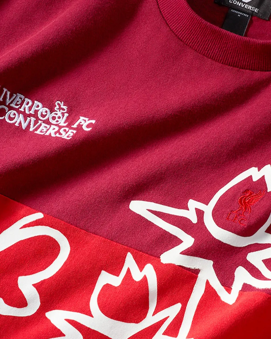 Converse Giacche E Felpe|Maglie E T-Shirt<x LFC Crew Rosso barbabietola