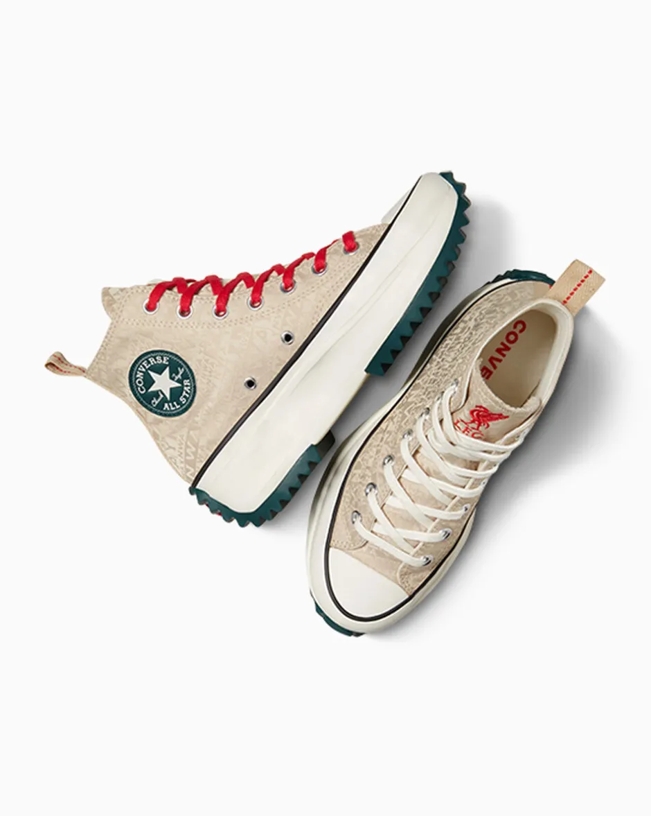 Converse Modelli Alti|Modelli Con Platform<x LFC Run Star Hike Platform Oat Milk/Egret/Rainforest