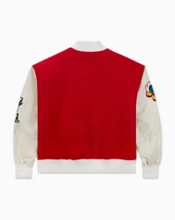 Converse Giacche E Felpe|Maglie E T-Shirt<x LFC Woven Varsity Jacket Pomodoro