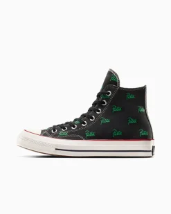 Converse Modelli Alti<x Patta Chuck 70 Black/Jolly Green