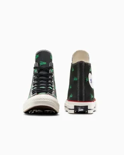 Converse Modelli Alti<x Patta Chuck 70 Black/Jolly Green