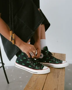 Converse Modelli Alti<x Patta Chuck 70 Black/Jolly Green