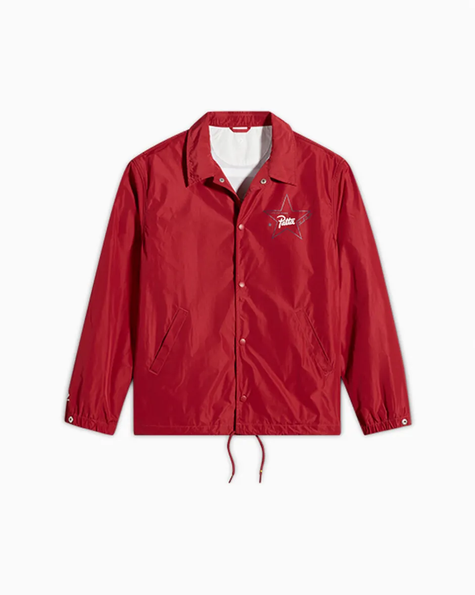 Converse Giacche E Felpe|Maglie E T-Shirt<x Patta Coaches Jacket Garnet