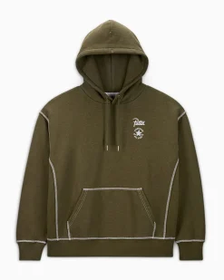 Converse Giacche E Felpe|Maglie E T-Shirt<x Patta Gold Standard Hoodie Verde mélange utility